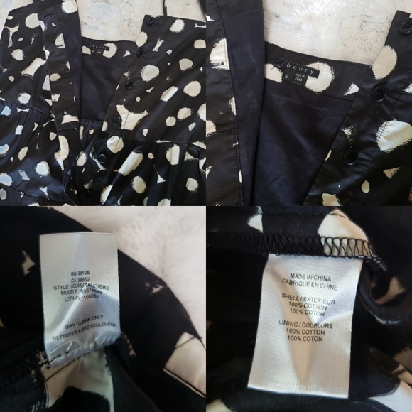 Theory Louni Tangiers Black White Circle Sundress - Picture 4 of 5